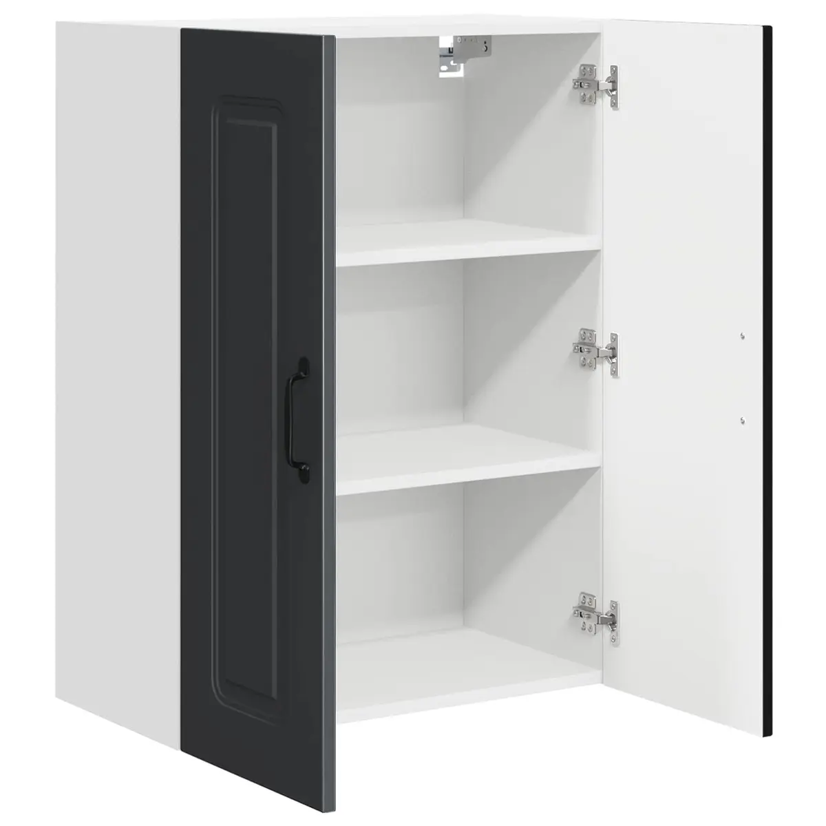 Black Engineered Wood Kitchen Cabinet Dishwasher Panel Storage 60x31x80cm
