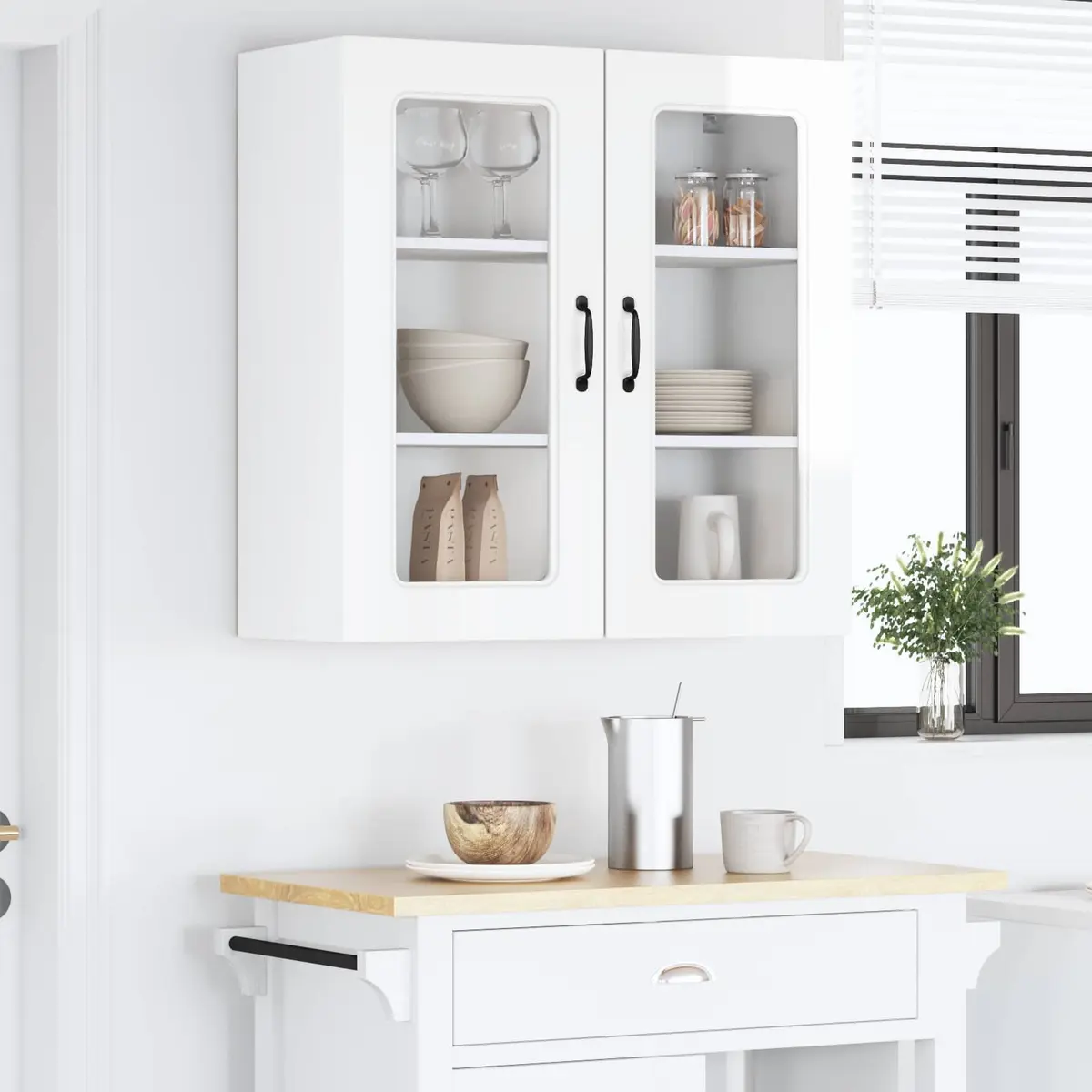 Dishwasher Panel Kitchen 80 x 31 x 80 cm High Gloss White