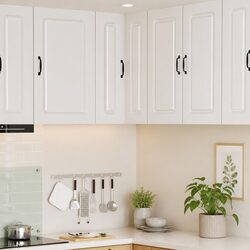 Kitchen Cabinet Specifications: White Engineered Wood Storage