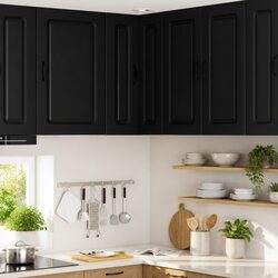 Black Engineered Wood Kitchen Cabinet Specifications