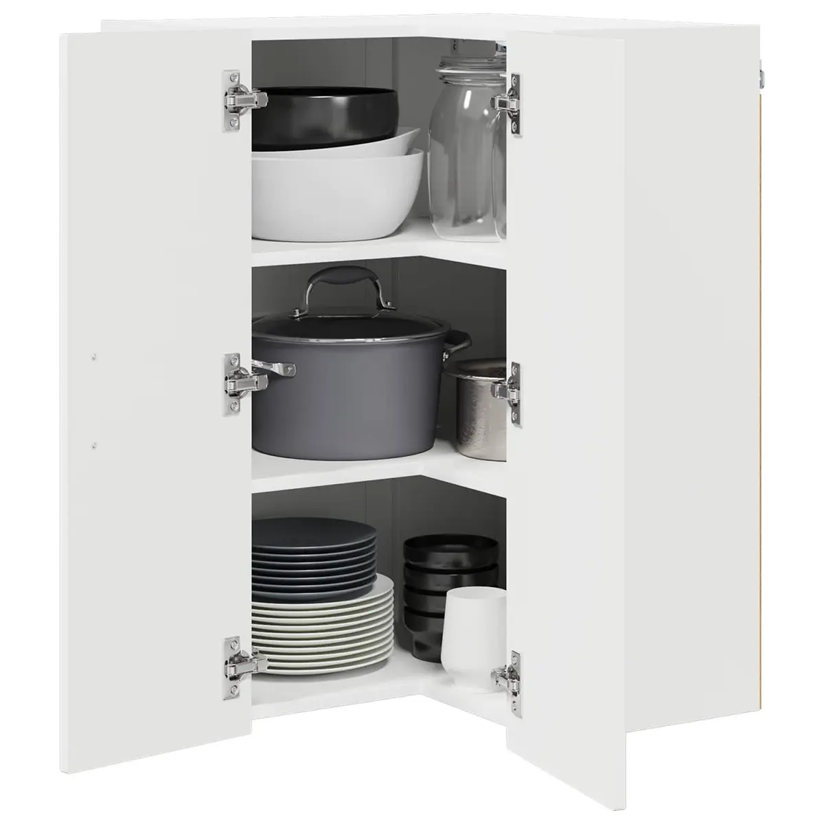 Dishwasher Panel Kitchen Cabinet High Gloss White Storage 57 x 57 x 80 cm