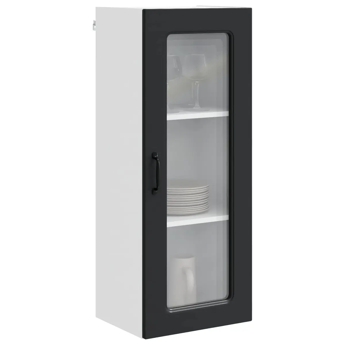 Kitchen Cabinet Dishwasher Panel Storage Black Engineered Wood 40 x 31 x 100 cm