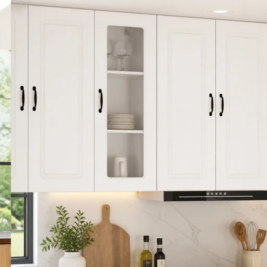 High Gloss White Kitchen Cabinet Storage Organiser 40x31x100cm for Dishwasher Panel