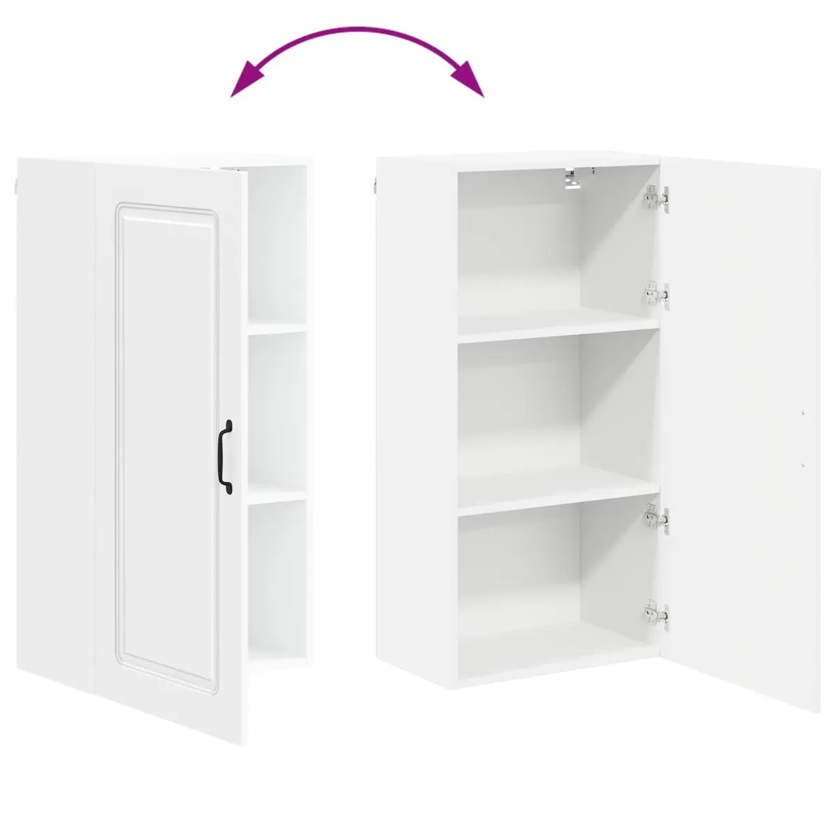 Dishwasher Panel White 50 x 31 x 100 cm Kitchen Cabinet Door Kalmar Style