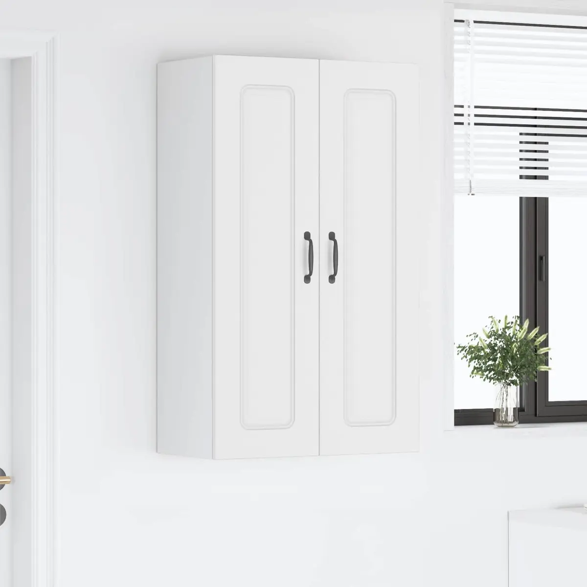 Dishwasher Panel Kitchen Cabinet White Storage Engineered Wood 60x31x100cm