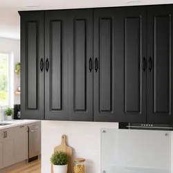 Kitchen Storage Cupboard – Black Engineered Wood