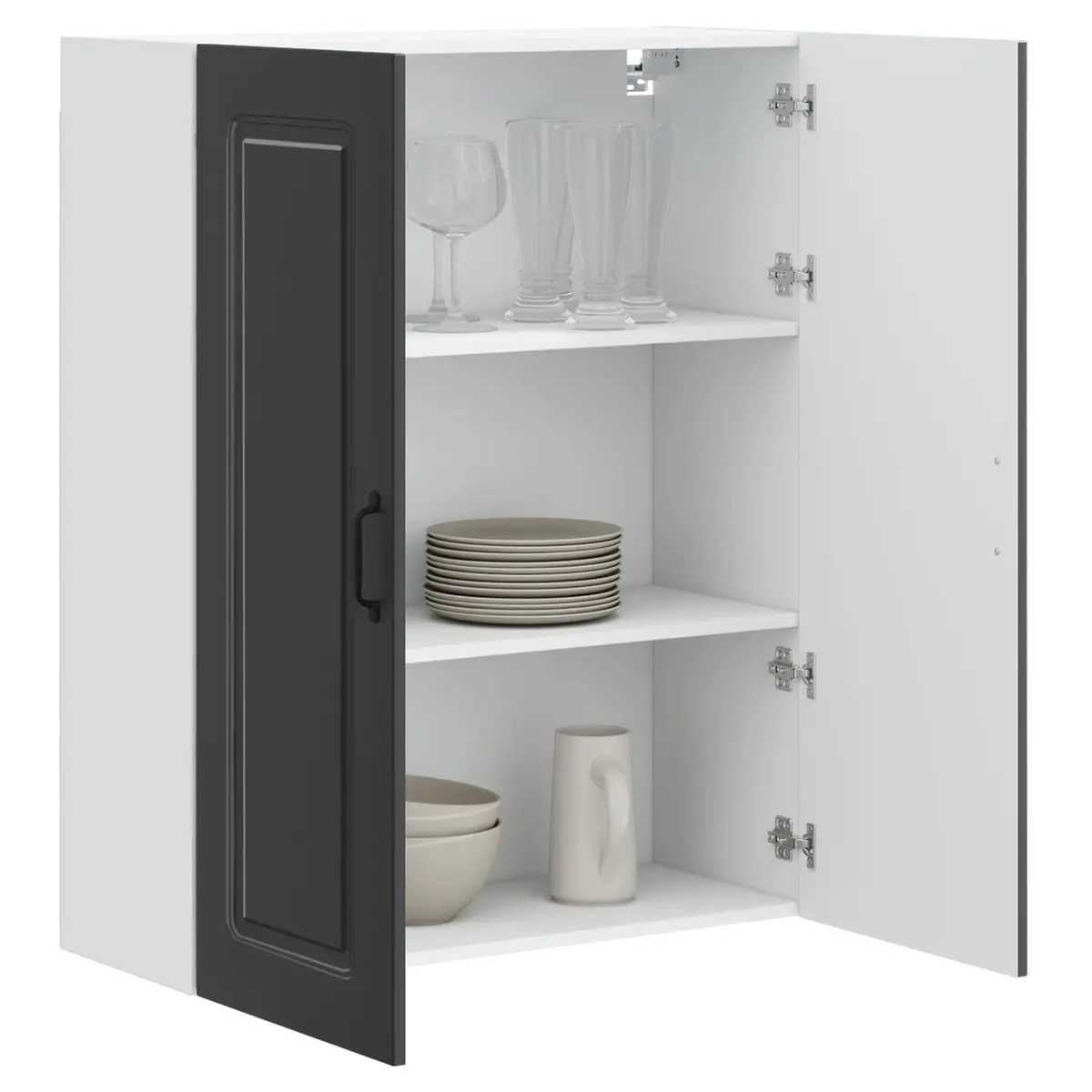 Black Dishwasher Panel Storage Cabinet