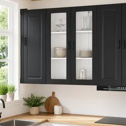 Kitchen Cabinet Dimensions 80x31x100 cm in Black Wood