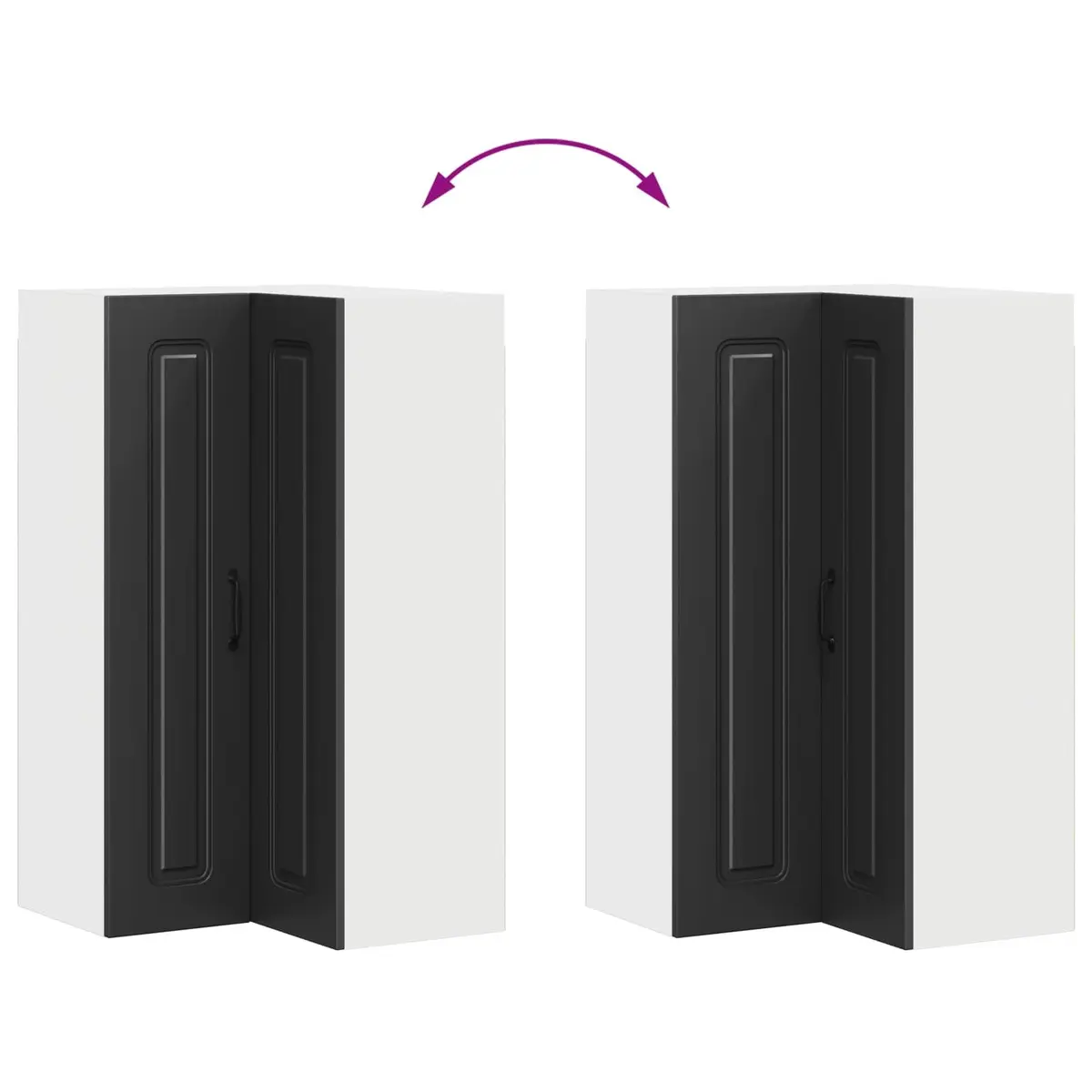 Black Engineered Wood Dishwasher Panel Kitchen Cabinet 57x57x100 cm