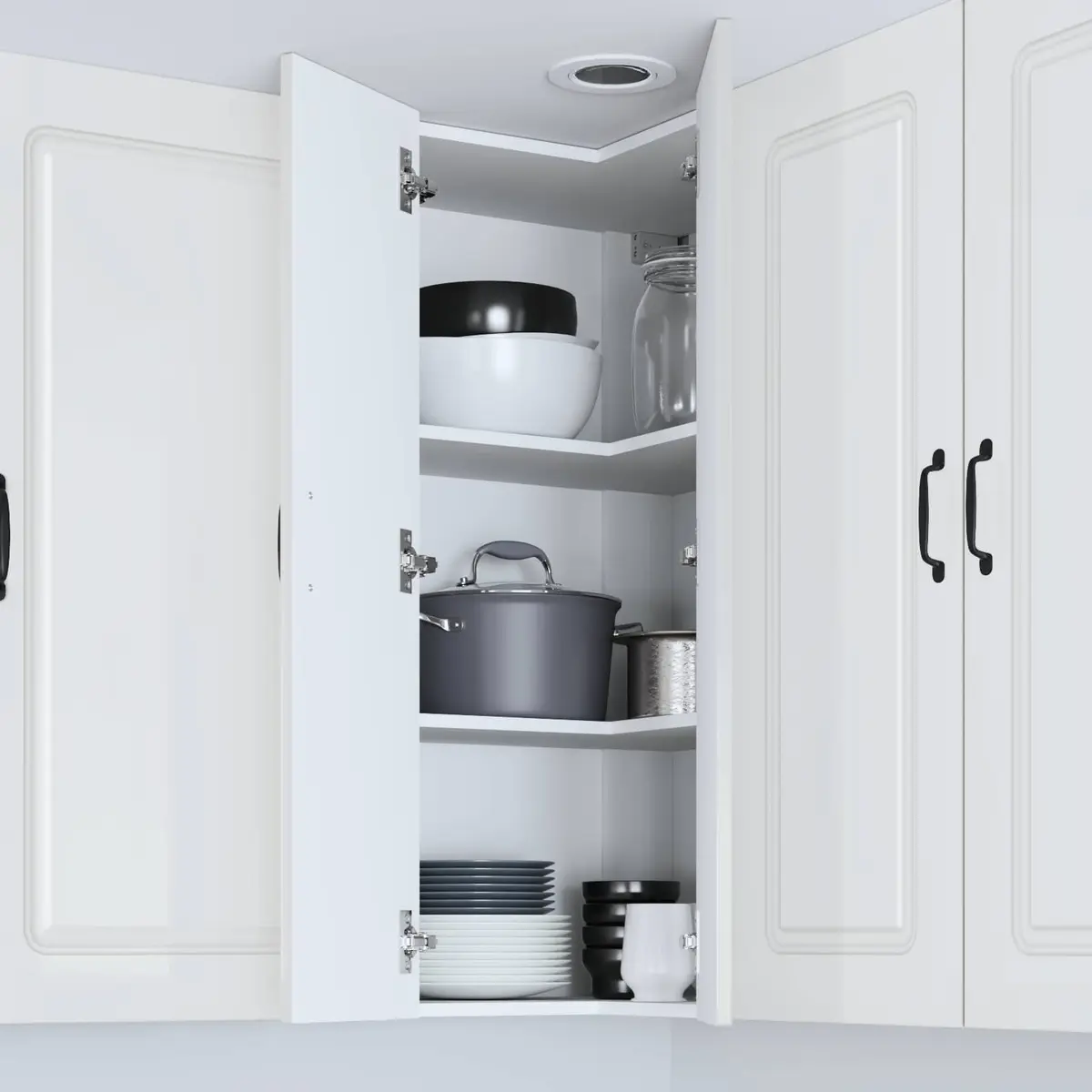 Kitchen Dishwasher Panel Cabinet High Gloss White Storage Furniture 57x57x100cm