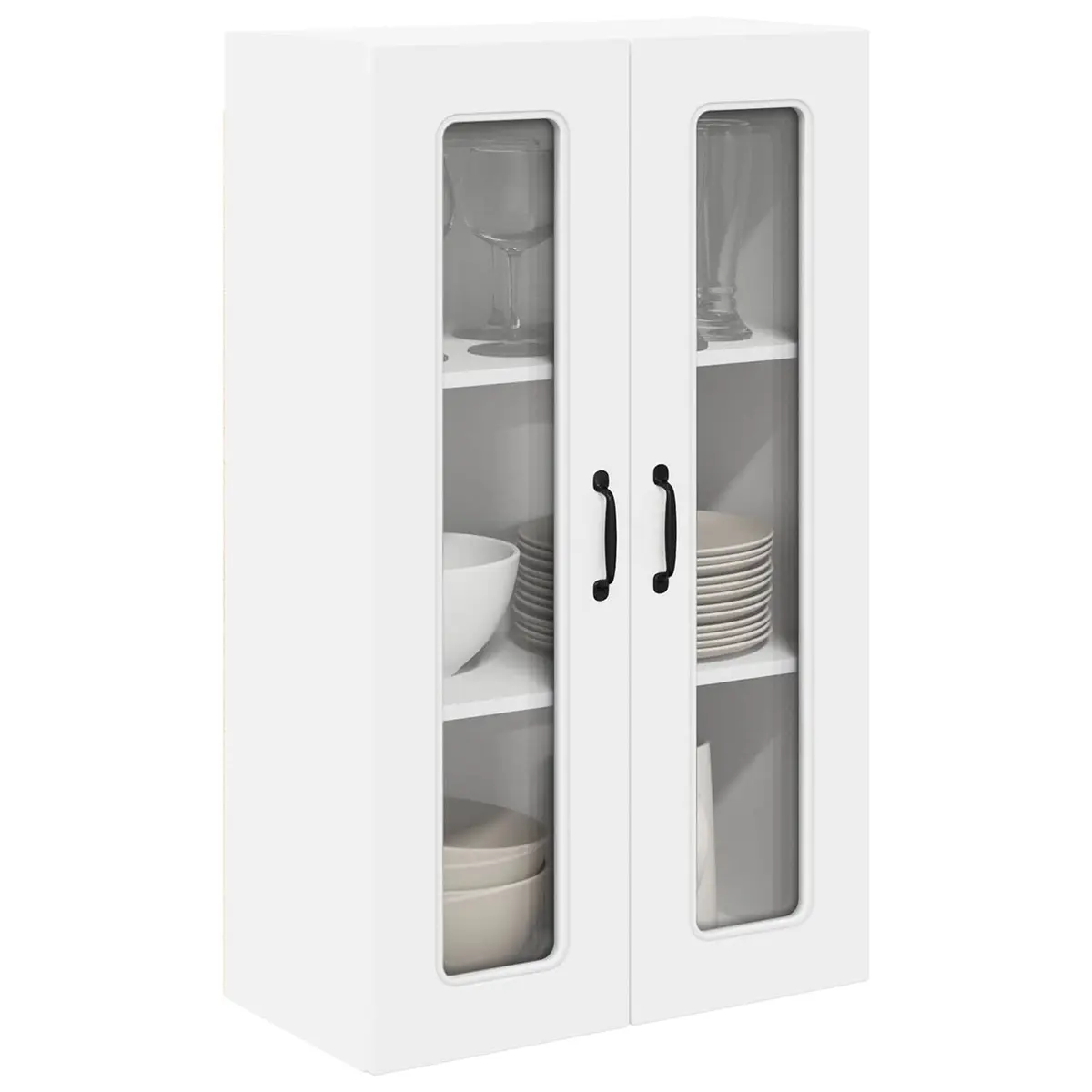 White Engineered Wood Kitchen Cabinet