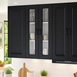 Dimensions: 60 x 31 x 100 cm Black Kitchen Cabinet