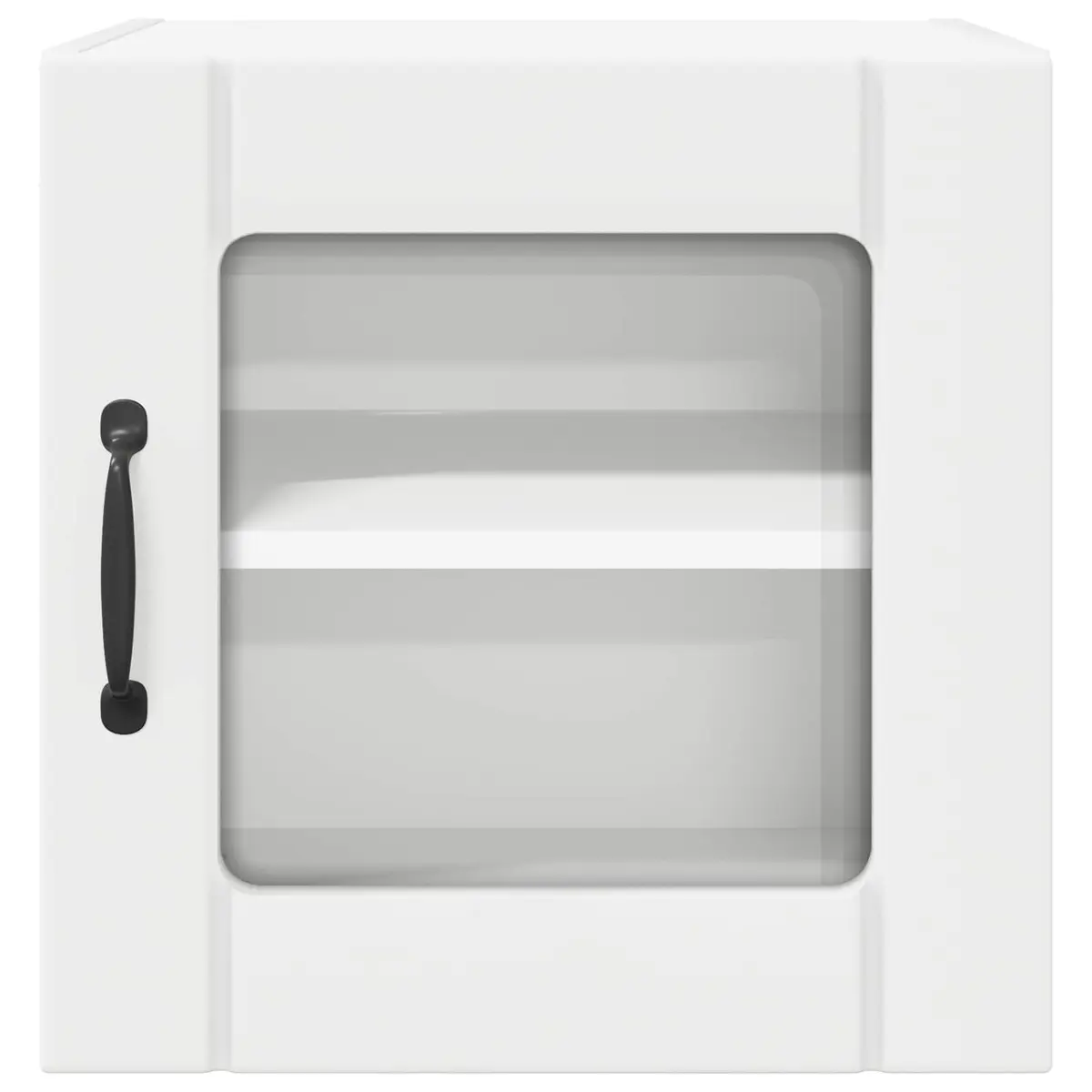 Wall Glass Cabinet Kitchen Storage White Engineered Wood 40x31x40cm