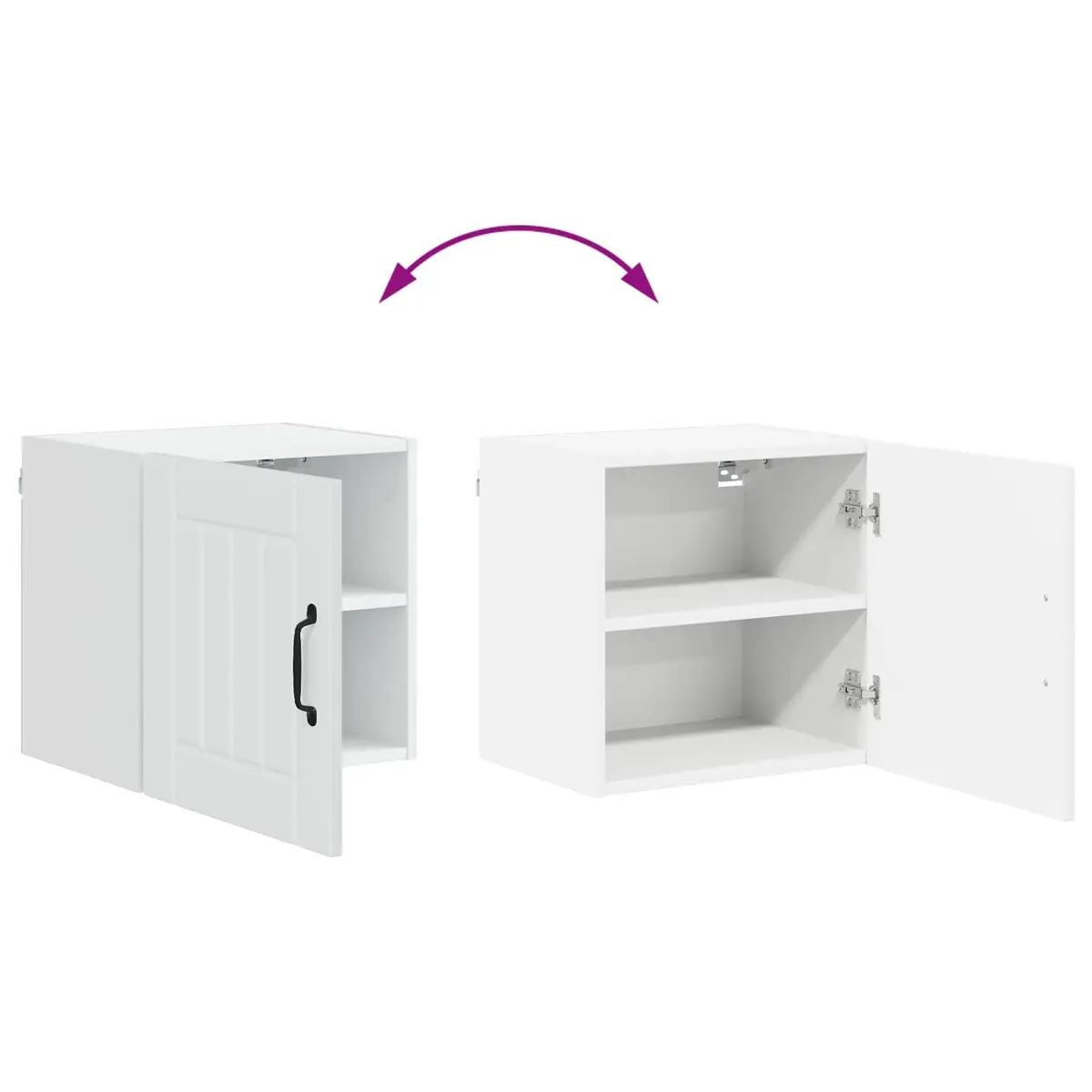 Wall Cabinet White Engineered Wood Kitchen Storage Cupboard 40 x 31 x 40 cm