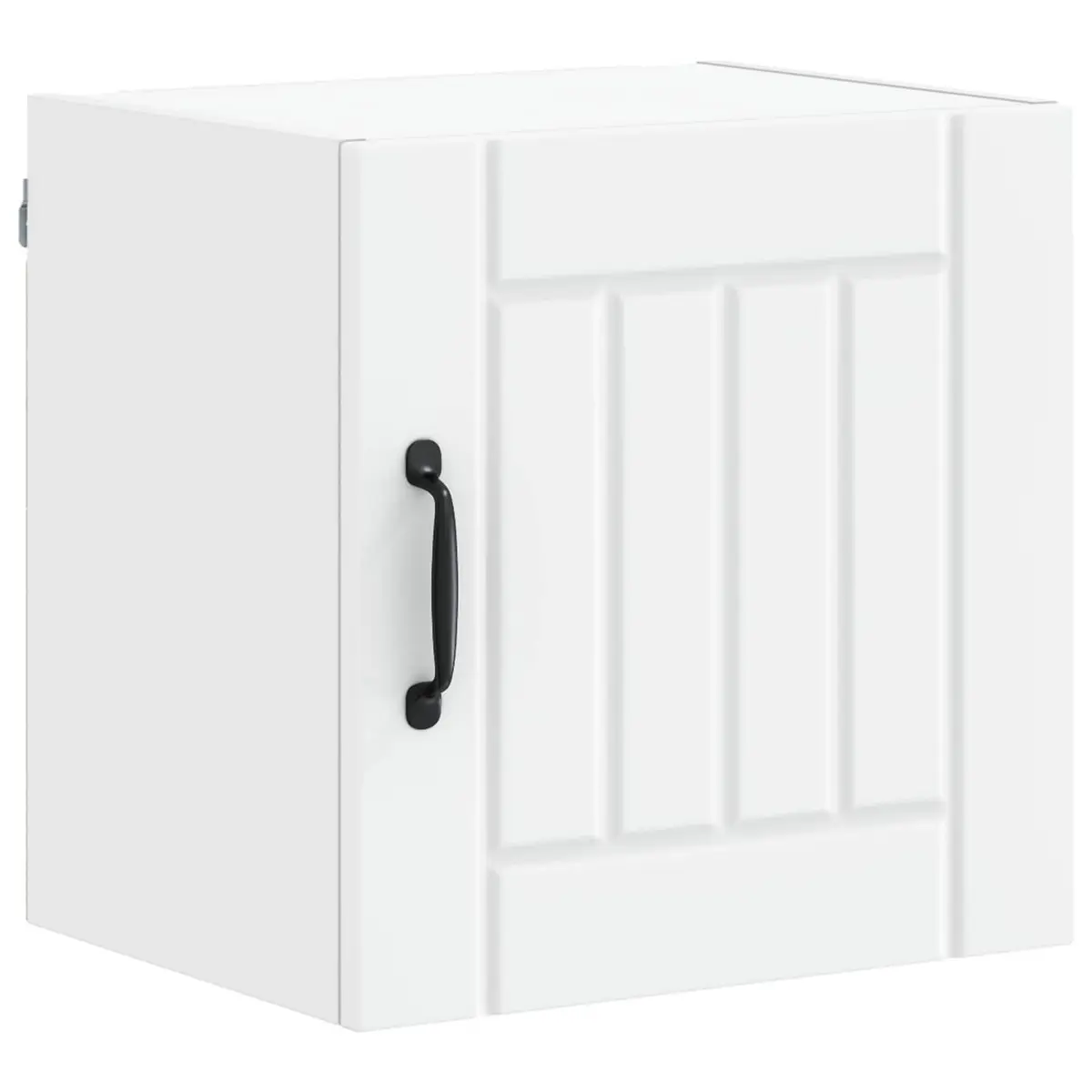 Wall Cabinet 2 Pieces White Engineered Wood Kitchen Storage Modern Rectangular