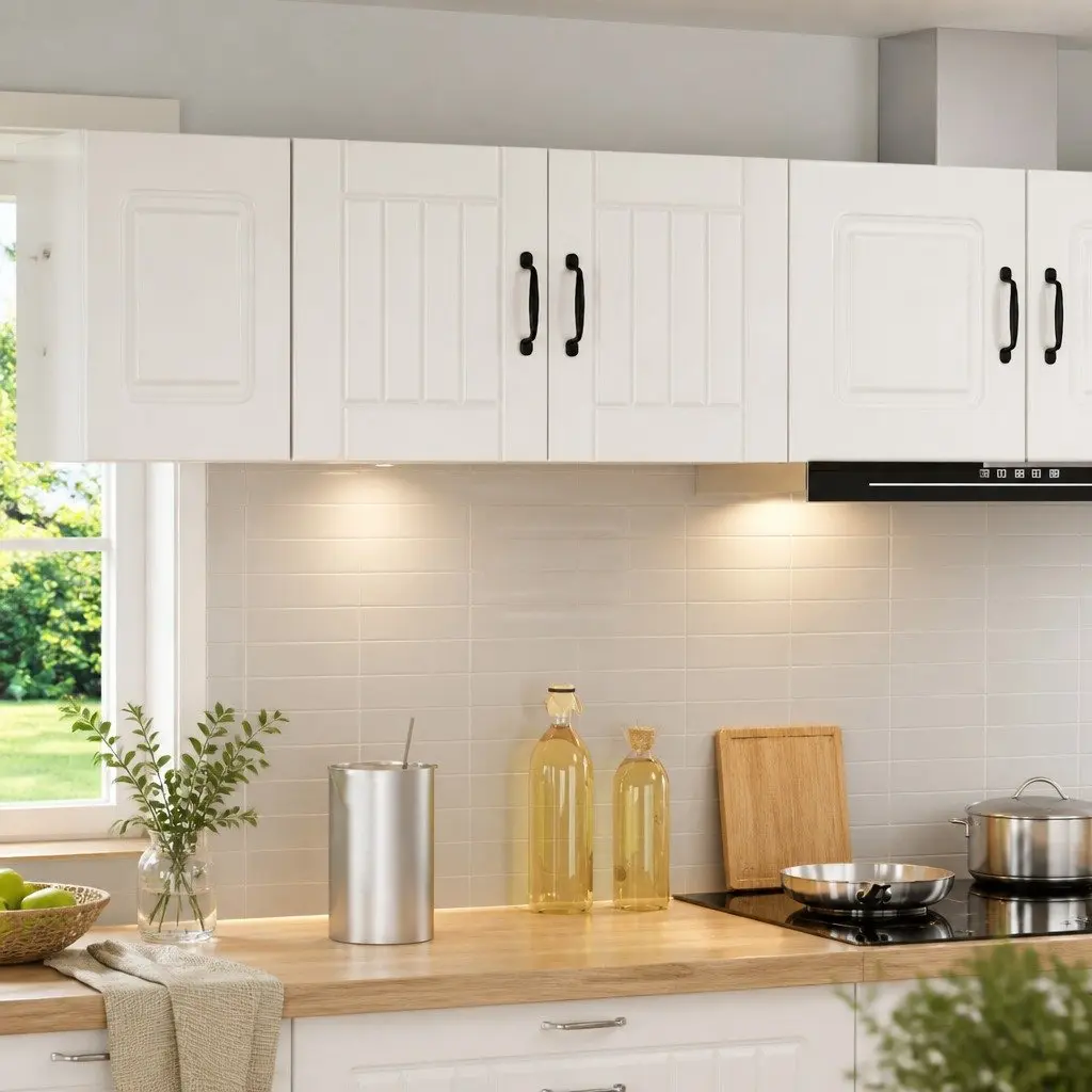 Wall Cabinet Kitchen Storage Unit High Gloss White Engineered Wood 40x31x40 cm