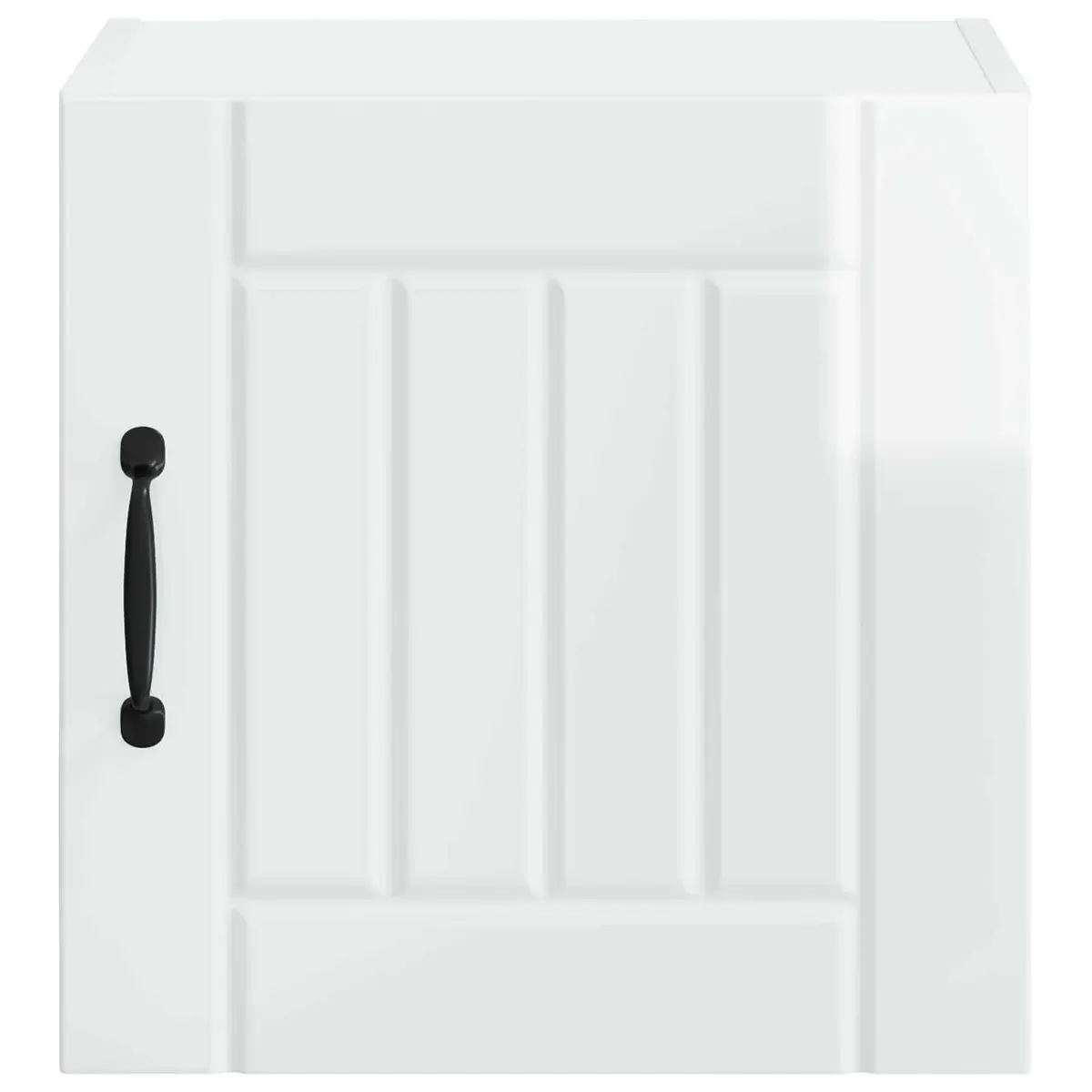 Wall Cabinet Kitchen Storage Unit High Gloss White Engineered Wood 40x31x40 cm