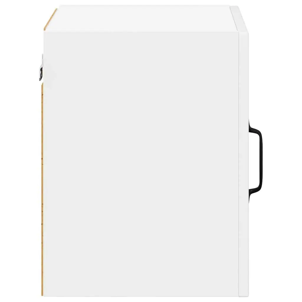 Wall Cabinet Kitchen Storage Unit High Gloss White Engineered Wood 40x31x40 cm