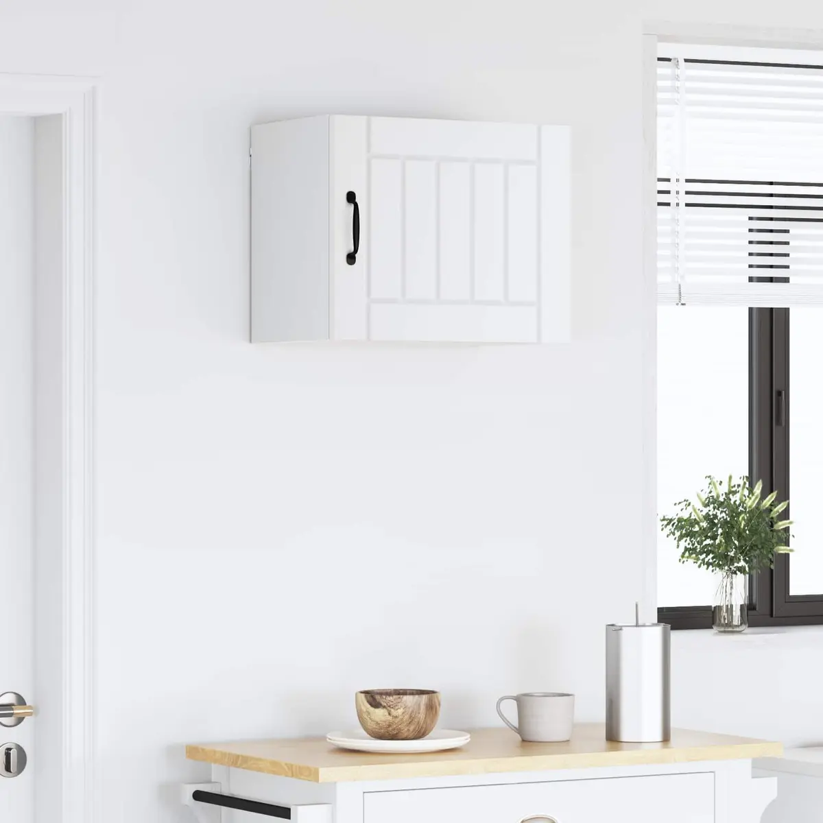 Wall Cabinet Kitchen Dishwasher Panel Engineered Wood White 50 x 31 x 40 cm