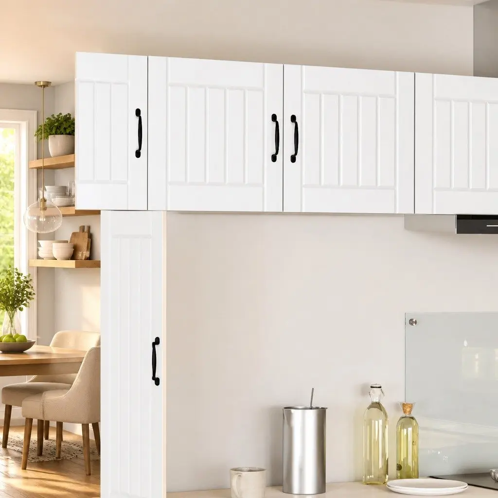 Wall Mounted Kitchen Storage Cabinet Engineered Wood 50cm x 31cm x 40cm White Set of 2