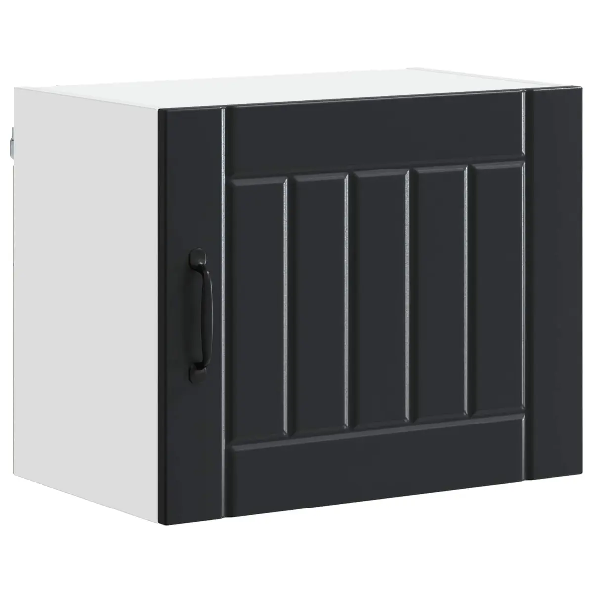 Black Engineered Wood Wall Cabinet