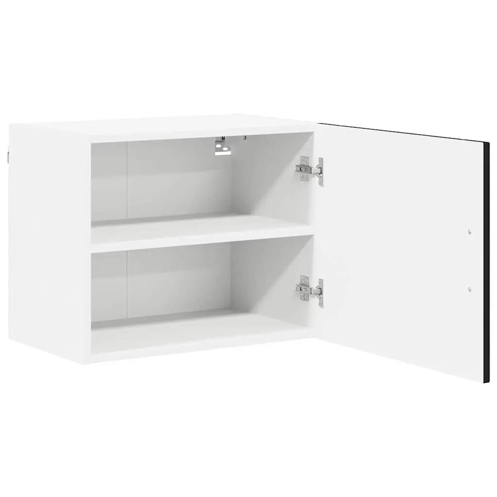 Black Engineered Wood Wall Cabinet