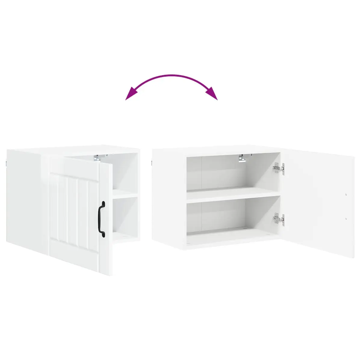 Wall Cabinet with Dishwasher Panel, White