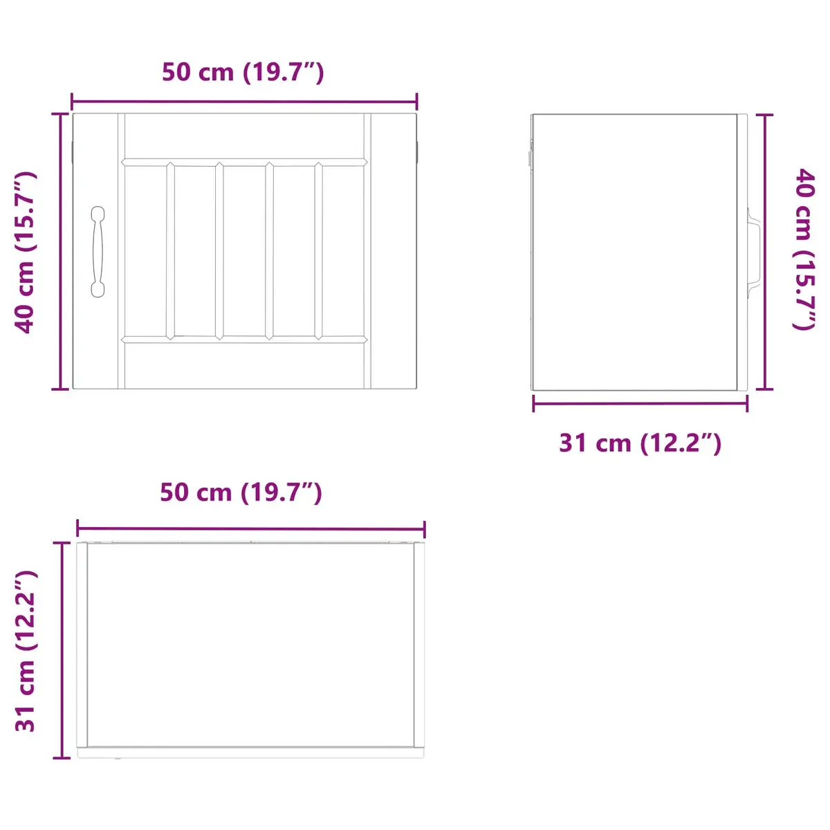 Wall Cabinet with Dishwasher Panel, White