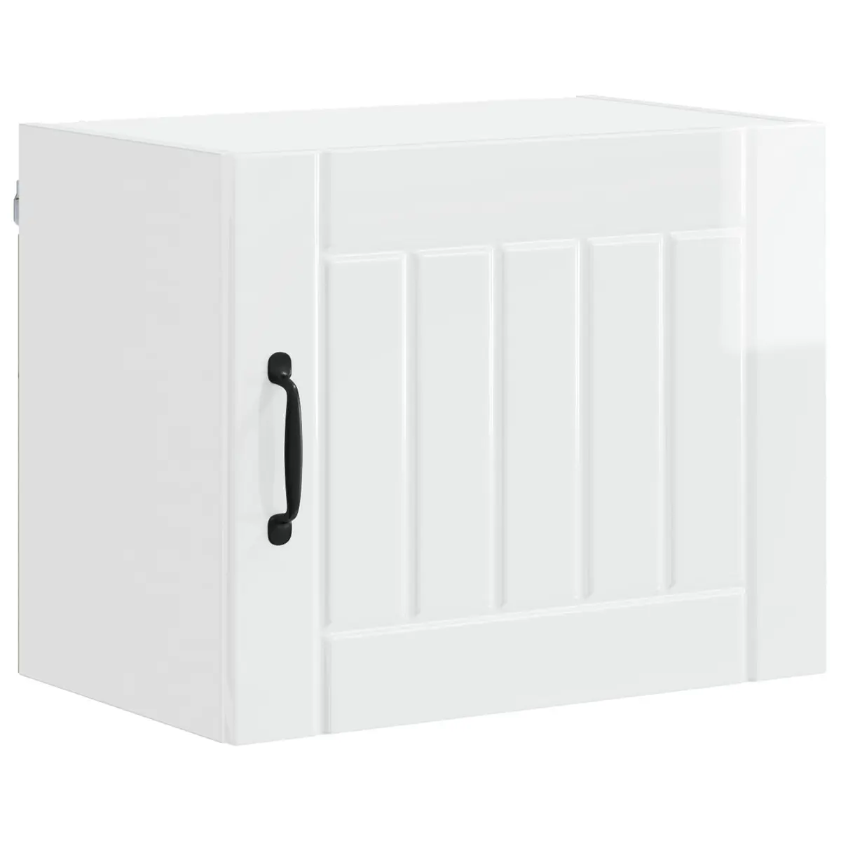 Wall Cabinet 2 pcs High Gloss White Kitchen Storage Engineered Wood Rectangular