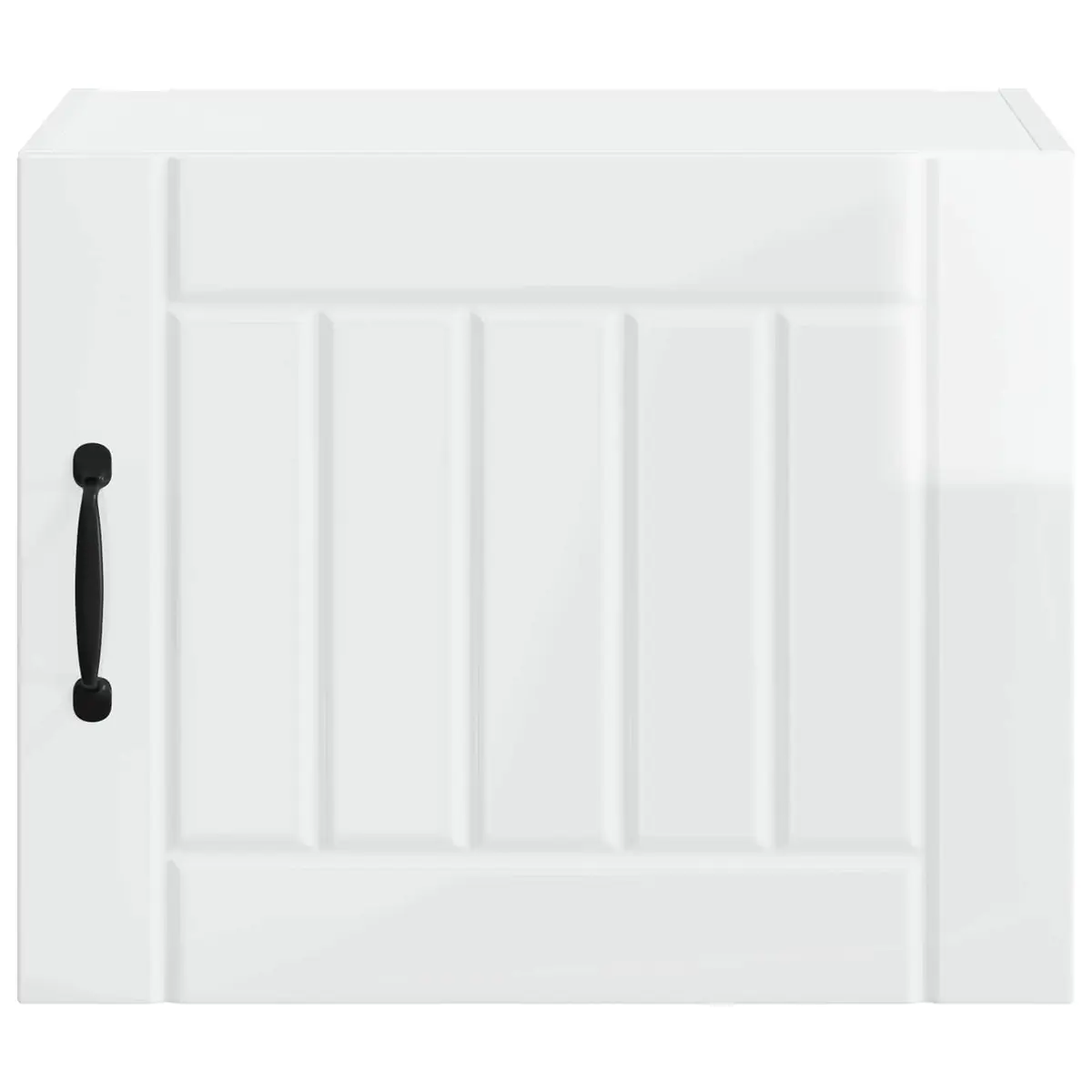 Wall Cabinet 2 pcs High Gloss White Kitchen Storage Engineered Wood Rectangular