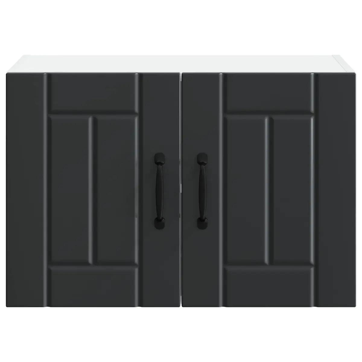 Wall Cabinet Kitchen Storage Dishwasher Panel Black 60x31x40cm Modern Furniture