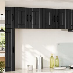 Dimensions 60x31x40cm Black 2-Piece Wall Cabinet
