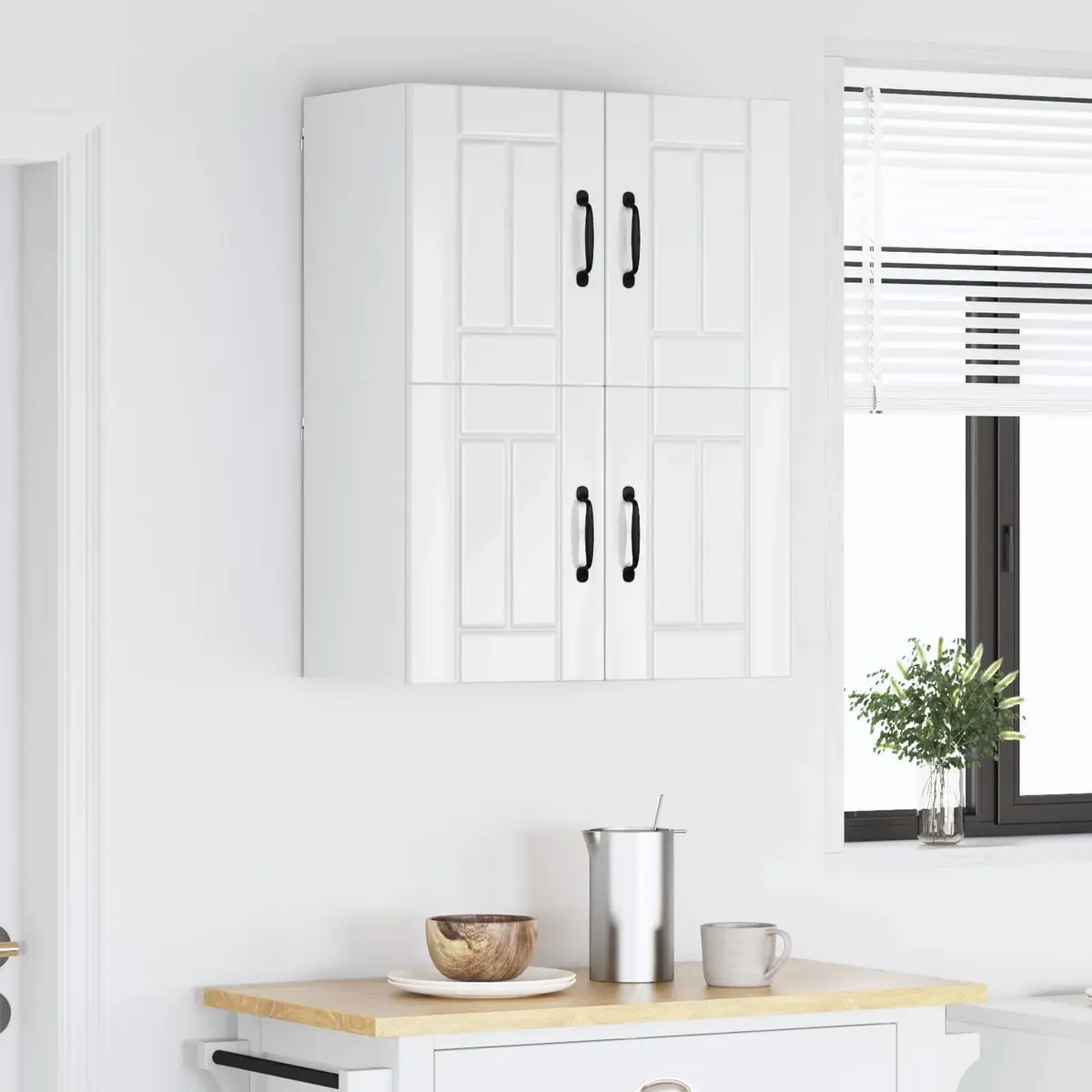 High Gloss White Kitchen Wall Cabinets