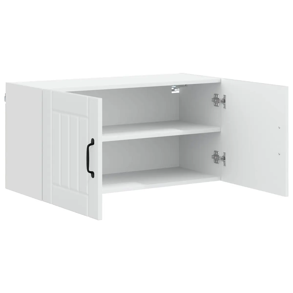 Wall Cabinet Kitchen Storage Engineered Wood White Modern Furniture 80x31x40cm