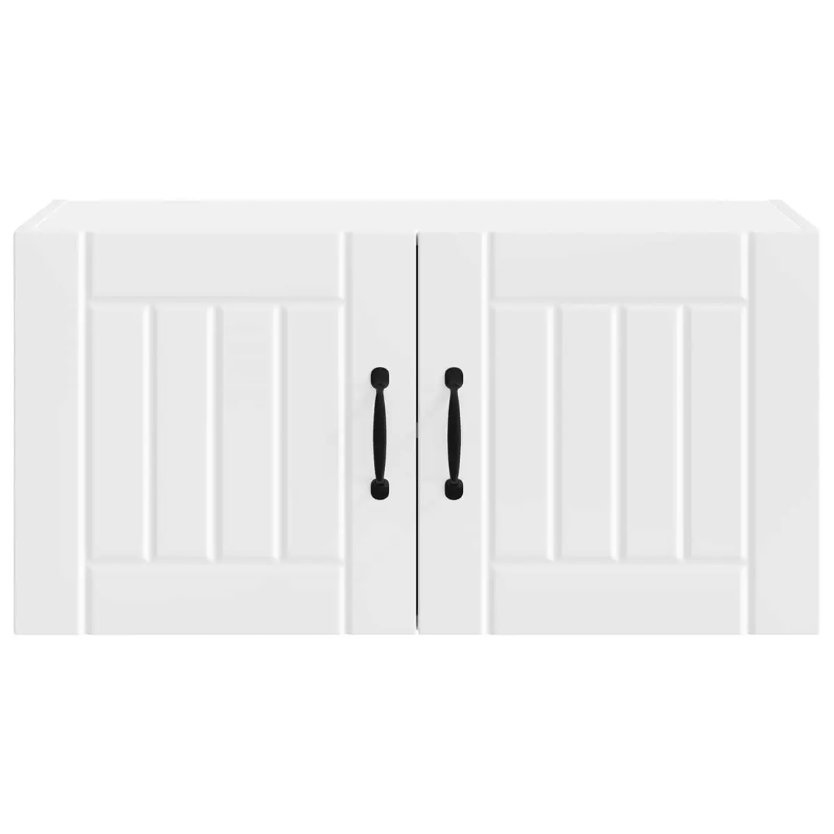Wall Cabinet Kitchen Storage Engineered Wood White Modern Furniture 80x31x40cm