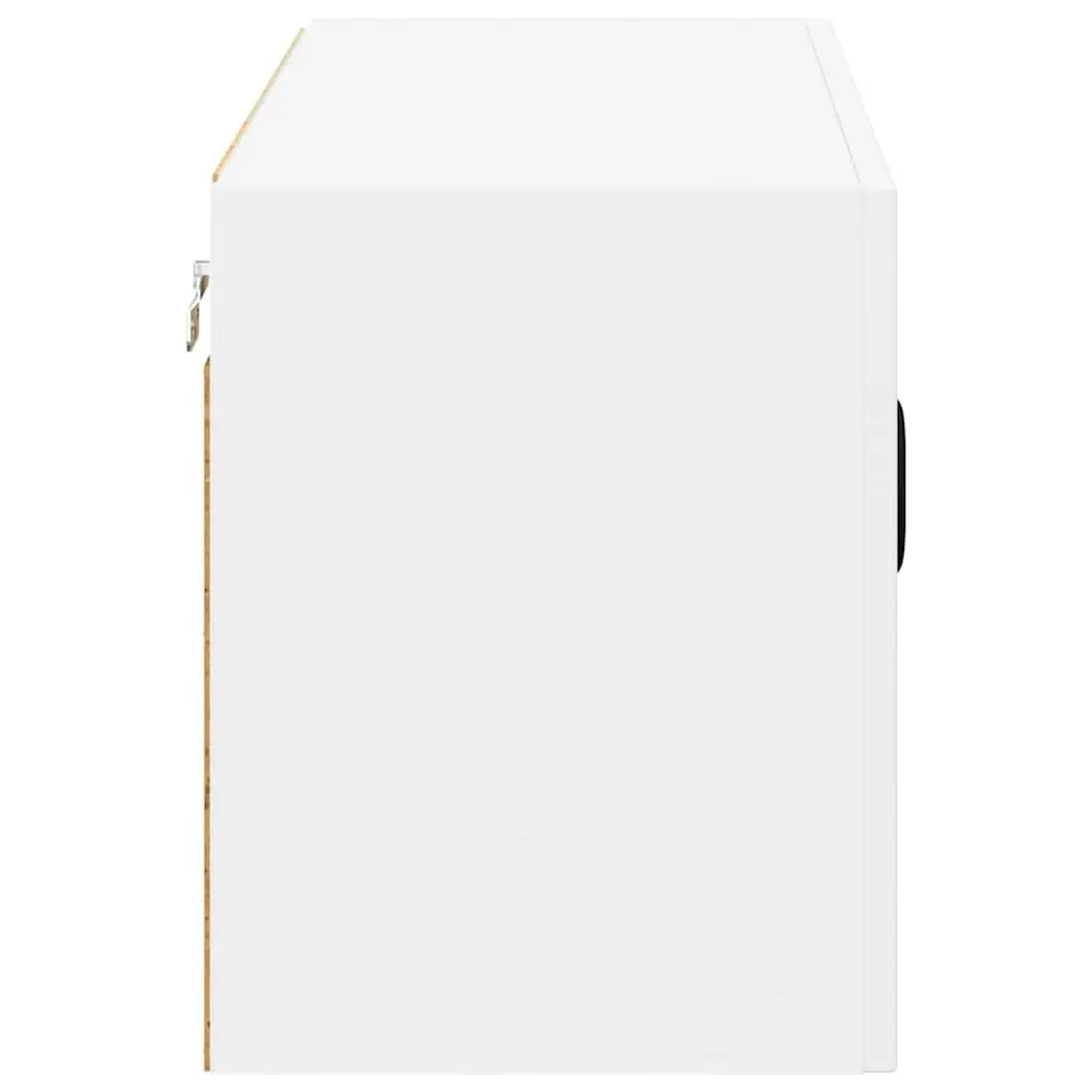 Wall Cabinet Kitchen Storage Engineered Wood White Modern Furniture 80x31x40cm