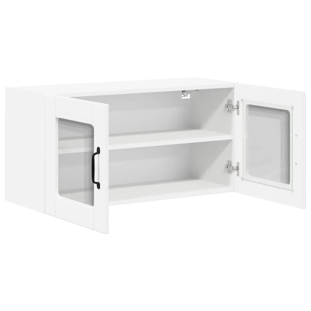 Wall Glass Cabinet Kitchen Storage Engineered Wood 80 x 31 x 40 cm