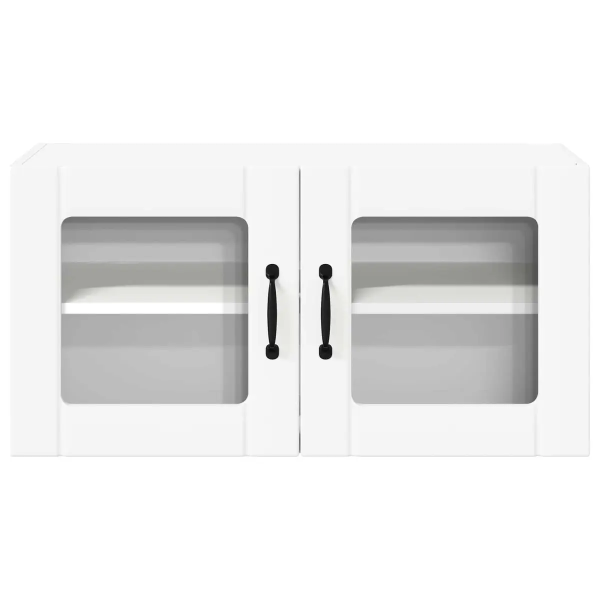 Wall Glass Cabinet Kitchen Storage Engineered Wood 80 x 31 x 40 cm
