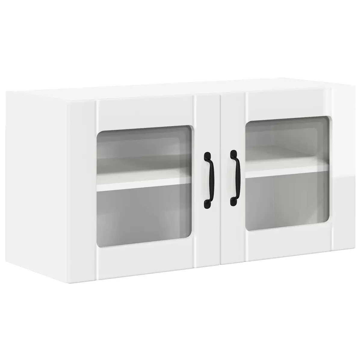High Gloss White Glass Kitchen Cabinet