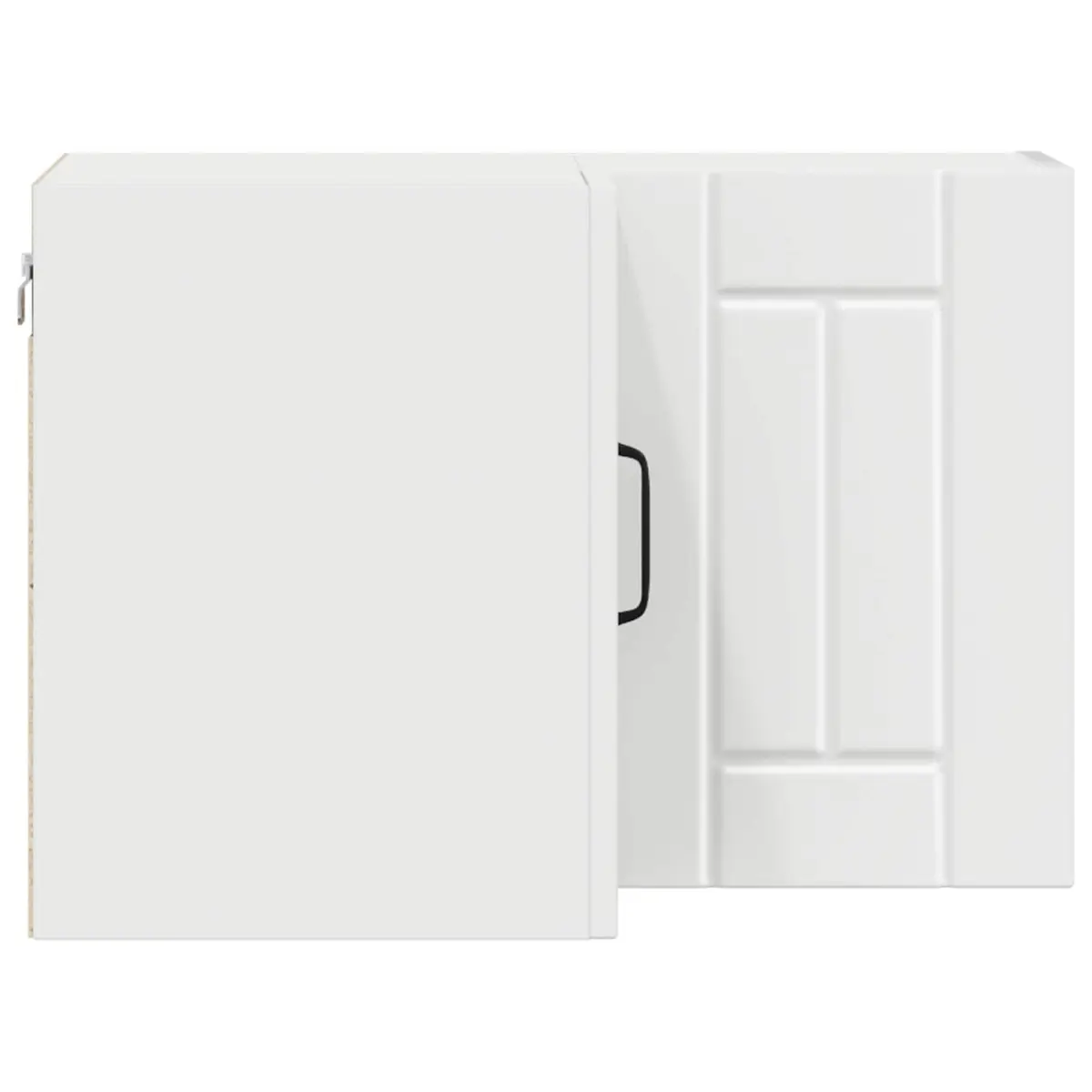 Wall Corner Cabinet White Engineered Wood Kitchen Storage Cupboard 57x57x40cm
