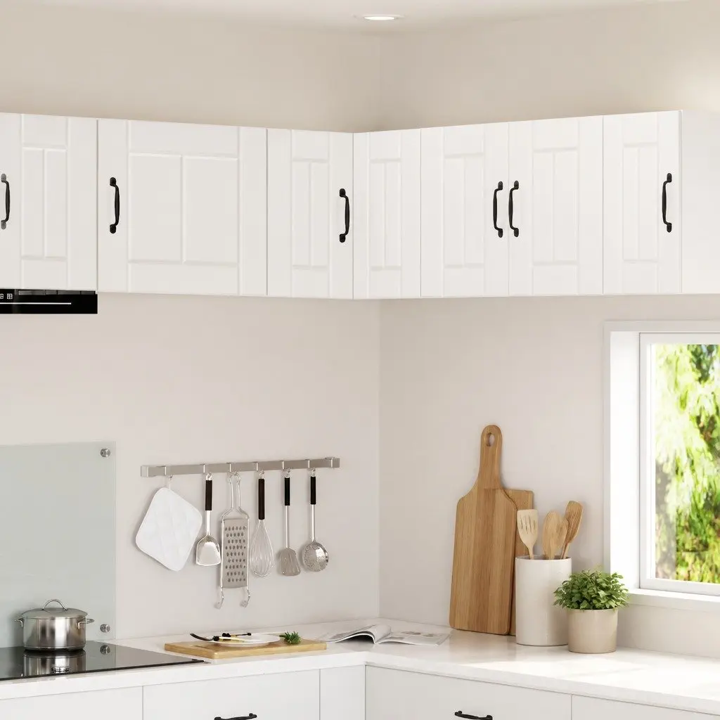 Wall Corner Cabinet Kitchen Storage Unit High Gloss White 57 x 57 x 40 cm