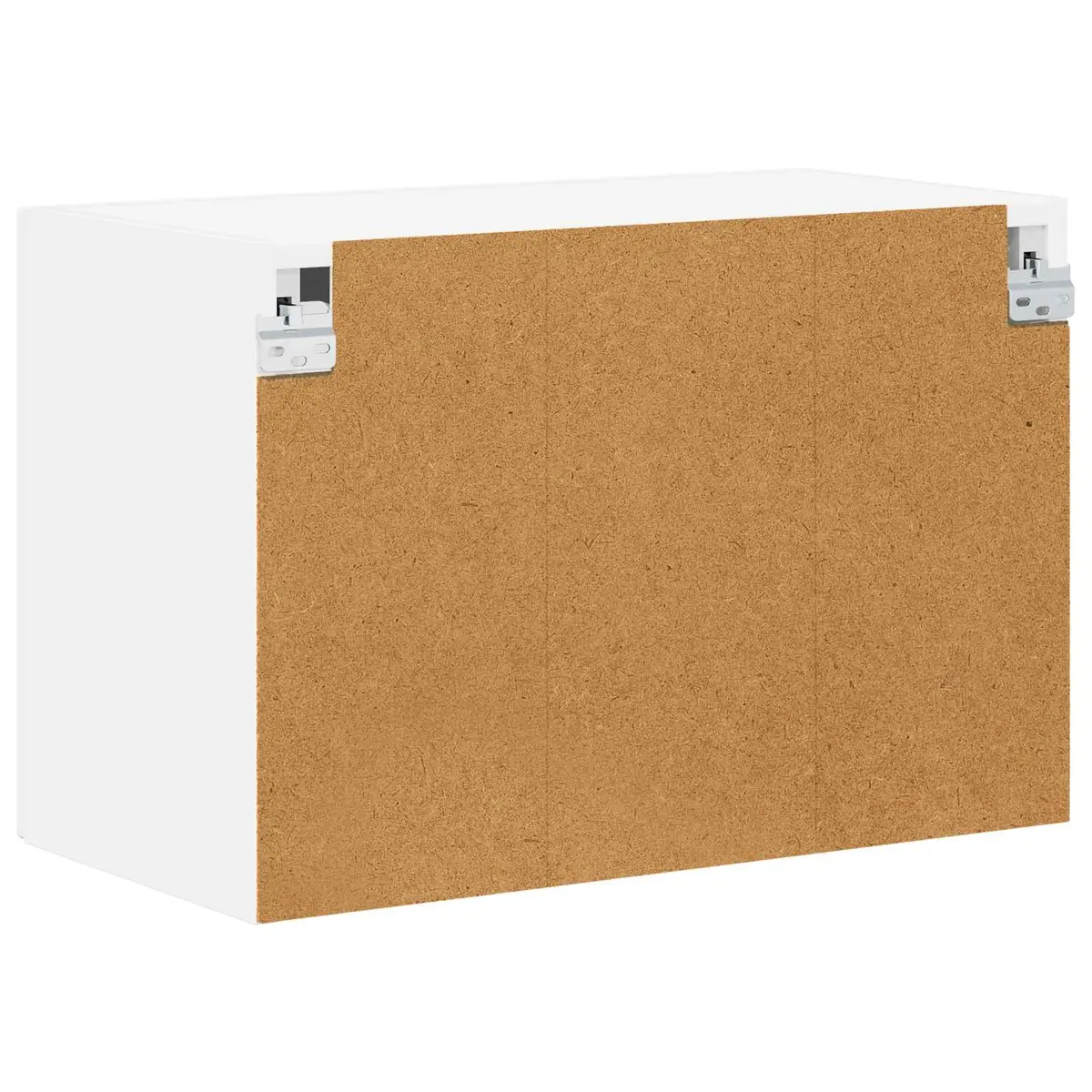 Wall Glass Cabinet Kitchen Storage White Engineered Wood 60x31x40cm
