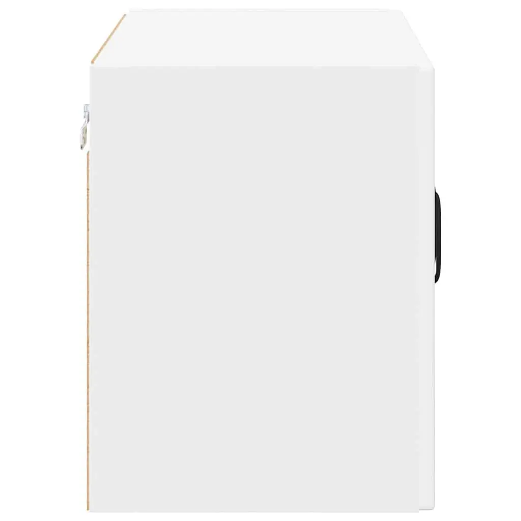 Engineered Wood Kitchen Storage Cabinet Wall Mounted High Gloss White 60x31x40cm
