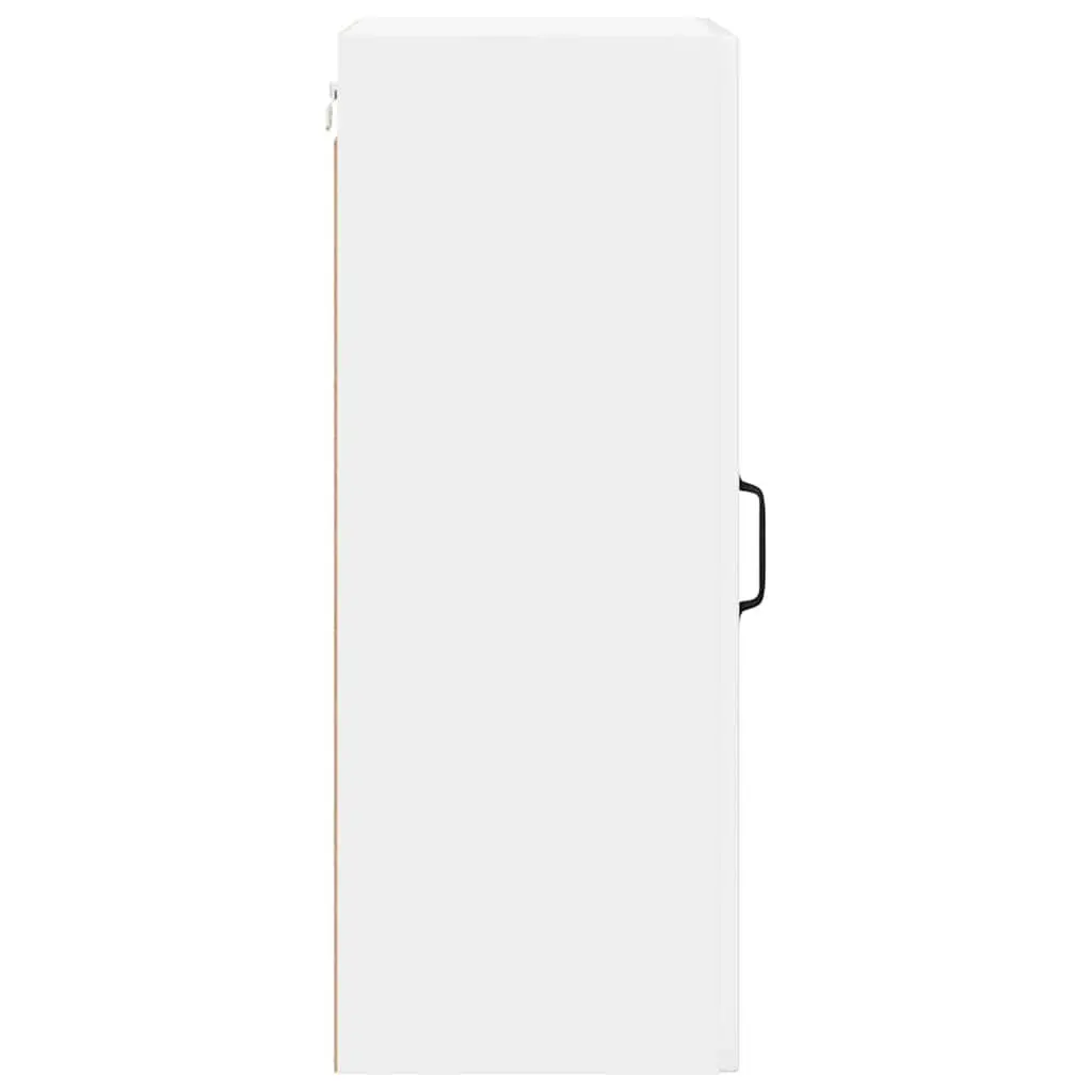 Wall Glass Cabinet Kitchen Storage Unit High Gloss White 40 x 31 x 80 cm
