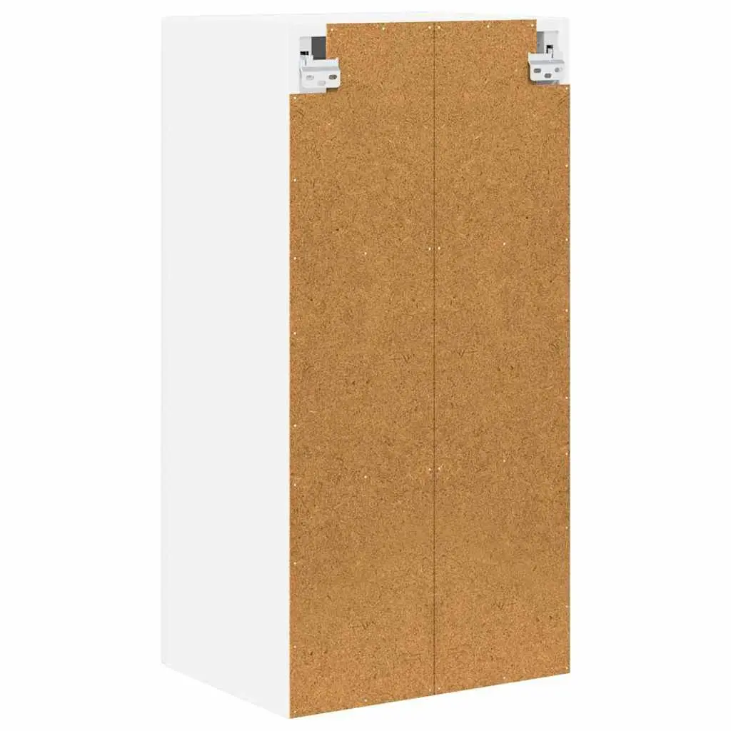 Wall Glass Cabinet Kitchen Storage Unit High Gloss White 40 x 31 x 80 cm