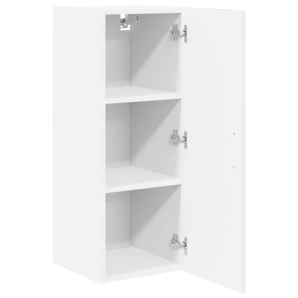 White Engineered Wood Wall Cabinet 30 x 31 x 80 cm