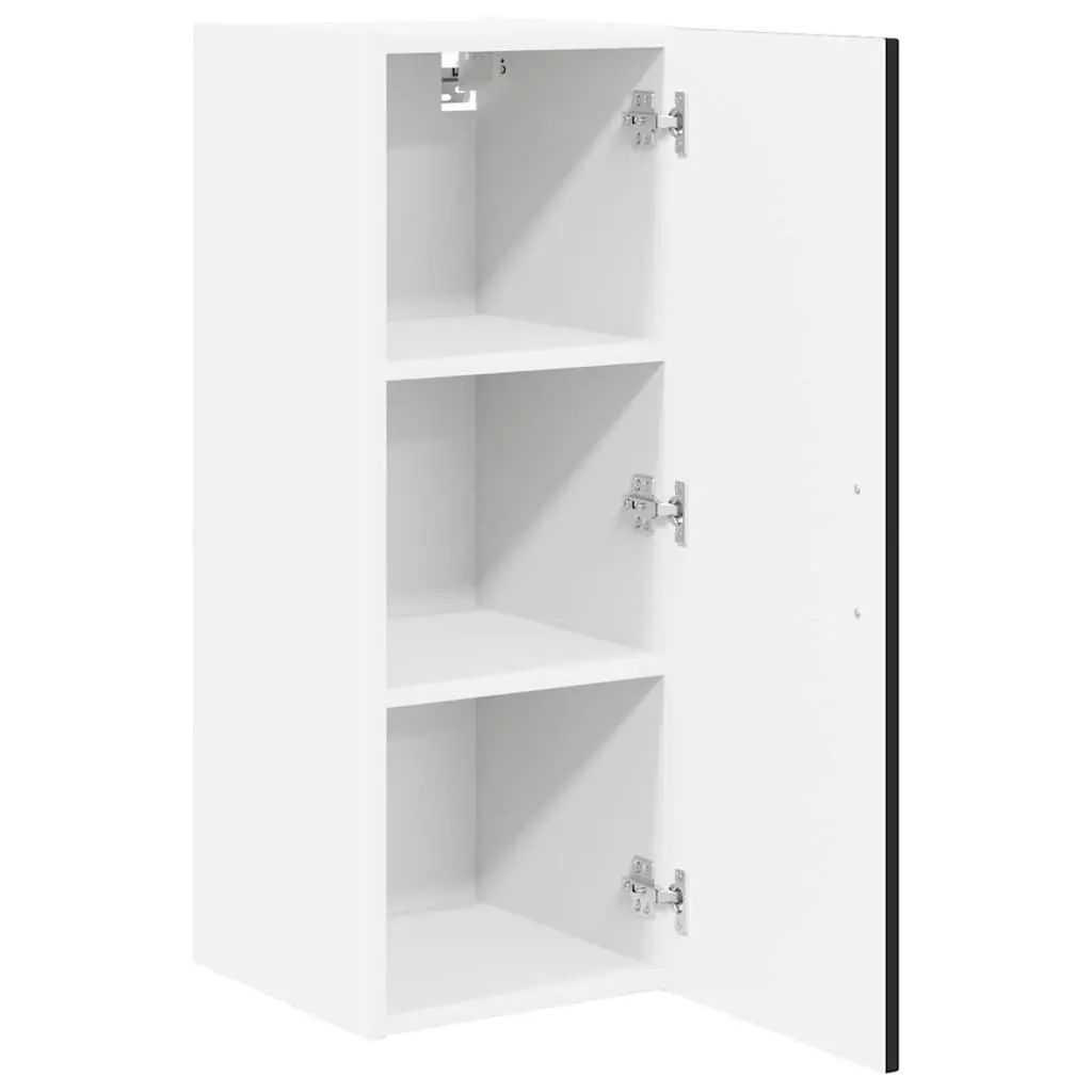 Wall Cabinet Kitchen Storage Unit Black Engineered Wood 30 x 31 x 80 cm