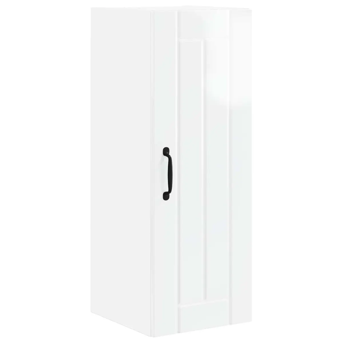 Wall Cabinet Indoor Use Set of 2 High Gloss White 30 x 31 x 80 cm