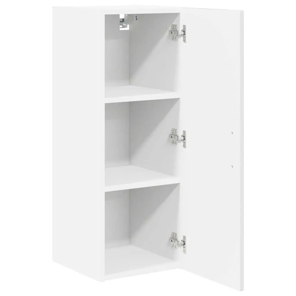 Wall Cabinet Indoor Use Set of 2 High Gloss White 30 x 31 x 80 cm