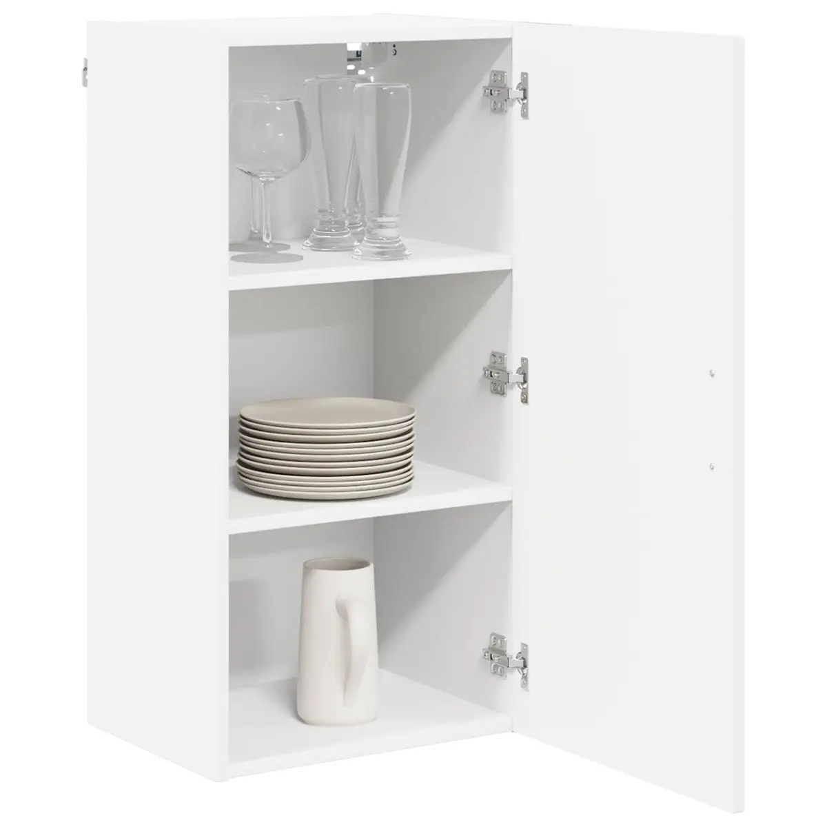 Wall Cabinet Kitchen Storage Engineered Wood White 40x31x80cm